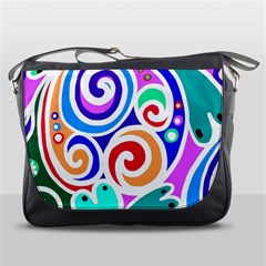 Crazy Pop Art - Doodle Circles   Messenger Bag by ConteMonfrey