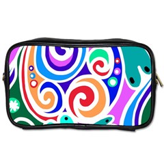 Crazy Pop Art - Doodle Circles   Toiletries Bag (two Sides) by ConteMonfrey