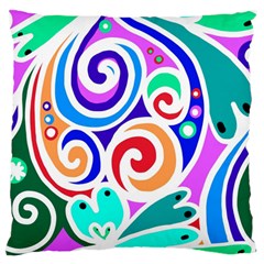 Crazy Pop Art - Doodle Circles   Standard Premium Plush Fleece Cushion Case (one Side) by ConteMonfrey