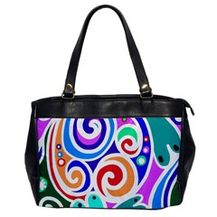 Crazy Pop Art - Doodle Circles   Oversize Office Handbag by ConteMonfrey