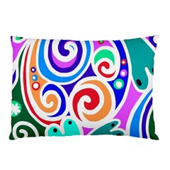 Crazy Pop Art - Doodle Circles   Pillow Case by ConteMonfrey