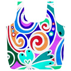 Crazy Pop Art - Doodle Circles   Full Print Recycle Bag (xl) by ConteMonfrey