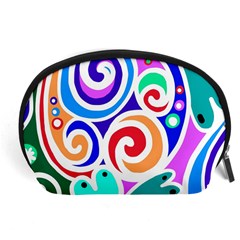 Crazy Pop Art - Doodle Circles   Accessory Pouch (large) by ConteMonfrey