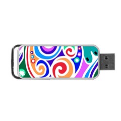 Crazy Pop Art - Doodle Circles   Portable Usb Flash (two Sides) by ConteMonfrey