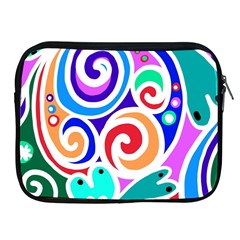 Crazy Pop Art - Doodle Circles   Apple Ipad 2/3/4 Zipper Cases by ConteMonfrey