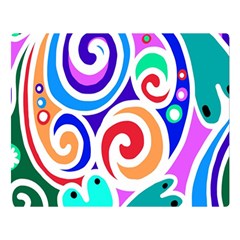 Crazy Pop Art - Doodle Circles   Two Sides Premium Plush Fleece Blanket (large) by ConteMonfrey