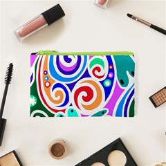 Crazy Pop Art - Doodle Circles   Cosmetic Bag (xs) by ConteMonfrey