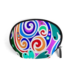 Crazy Pop Art - Doodle Circles   Accessory Pouch (small) by ConteMonfrey