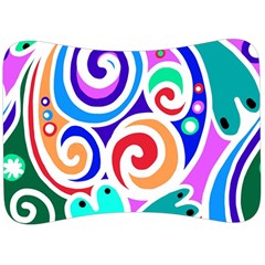 Crazy Pop Art - Doodle Circles   Velour Seat Head Rest Cushion by ConteMonfrey