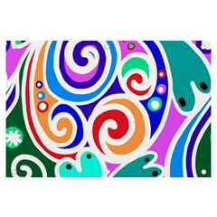 Crazy Pop Art - Doodle Circles   Banner And Sign 6  X 4  by ConteMonfrey