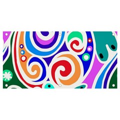 Crazy Pop Art - Doodle Circles   Banner And Sign 4  X 2  by ConteMonfrey