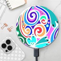 Crazy Pop Art - Doodle Circles   Wireless Fast Charger(white) by ConteMonfrey