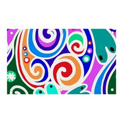 Crazy Pop Art - Doodle Circles   Banner And Sign 5  X 3  by ConteMonfrey