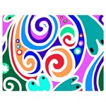 Crazy Pop Art - Doodle Circles   Two Sides Premium Plush Fleece Blanket (Extra Small) 40 x30  Blanket Front