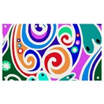 Crazy Pop Art - Doodle Circles   Banner and Sign 7  x 4  Front