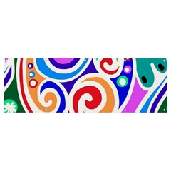 Crazy Pop Art - Doodle Circles   Banner And Sign 12  X 4  by ConteMonfrey