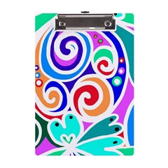 Crazy Pop Art - Doodle Circles   A5 Acrylic Clipboard