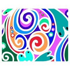 Crazy Pop Art - Doodle Circles   Premium Plush Fleece Blanket (medium)