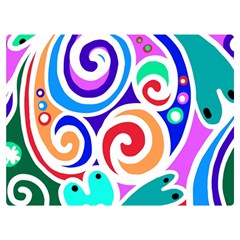 Crazy Pop Art - Doodle Circles   Premium Plush Fleece Blanket (extra Small)