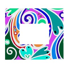 Crazy Pop Art - Doodle Circles   White Wall Photo Frame 5  X 7 