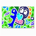 Crazy Pop Art - Doodle Skulls  Postcard 4 x 6  (Pkg of 10) Front