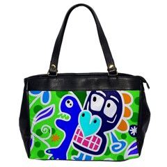 Crazy Pop Art - Doodle Skulls  Oversize Office Handbag by ConteMonfrey