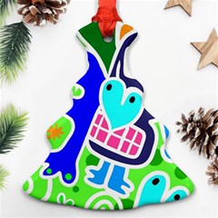 Crazy Pop Art - Doodle Skulls  Ornament (christmas Tree) 