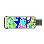 Crazy Pop Art - Doodle Skulls  Portable USB Flash (Two Sides) Front