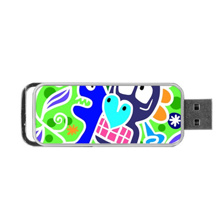 Crazy Pop Art - Doodle Skulls  Portable USB Flash (Two Sides)