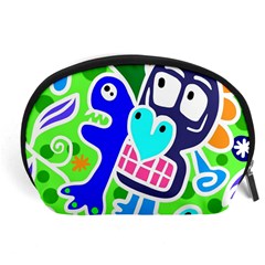 Crazy Pop Art - Doodle Skulls  Accessory Pouch (large) by ConteMonfrey