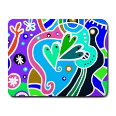 Crazy Pop Art - Doodle Hearts   Small Mousepad by ConteMonfrey