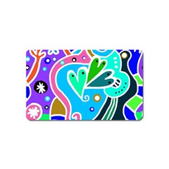 Crazy Pop Art - Doodle Hearts   Magnet (name Card) by ConteMonfrey