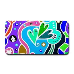 Crazy Pop Art - Doodle Hearts   Medium Bar Mat by ConteMonfrey