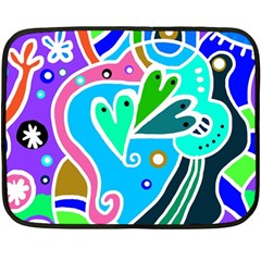 Crazy Pop Art - Doodle Hearts   Fleece Blanket (mini) by ConteMonfrey