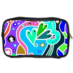 Crazy Pop Art - Doodle Hearts   Toiletries Bag (two Sides) by ConteMonfrey