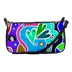 Crazy Pop Art - Doodle Hearts   Shoulder Clutch Bag by ConteMonfrey