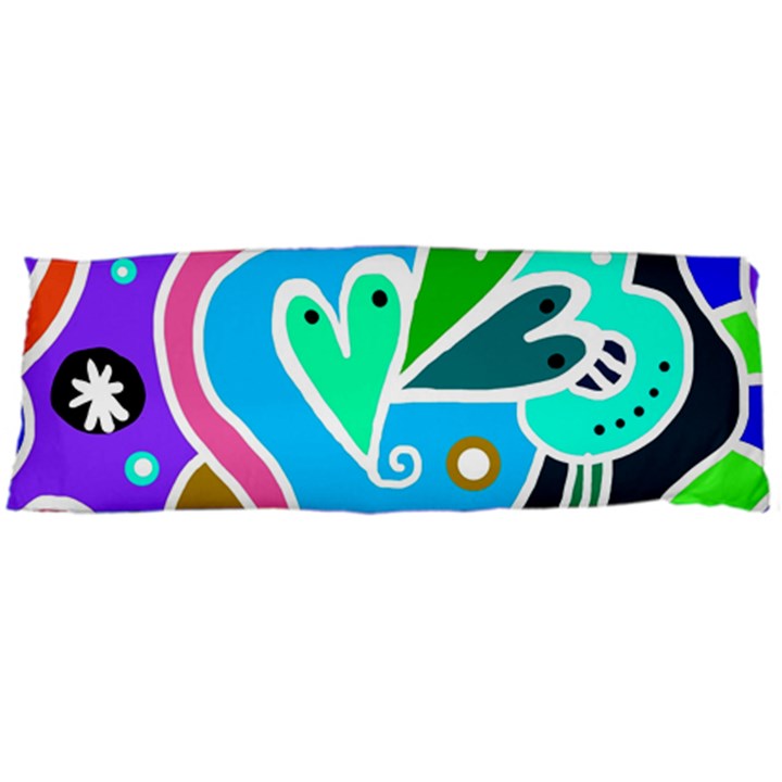 Crazy Pop Art - Doodle Hearts   Body Pillow Case (Dakimakura)