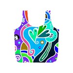 Crazy Pop Art - Doodle Hearts   Full Print Recycle Bag (S) Front