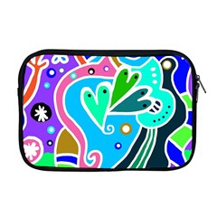 Crazy Pop Art - Doodle Hearts   Apple Macbook Pro 17  Zipper Case by ConteMonfrey