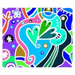 Crazy Pop Art - Doodle Hearts   Premium Plush Fleece Blanket (Small) 50 x40  Blanket Front