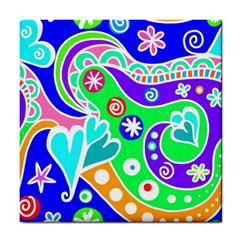 Crazy Pop Art - Doodle Lover   Tile Coaster by ConteMonfrey