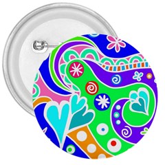 Crazy Pop Art - Doodle Lover   3  Buttons by ConteMonfrey