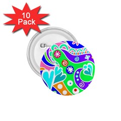 Crazy Pop Art - Doodle Lover   1 75  Buttons (10 Pack) by ConteMonfrey