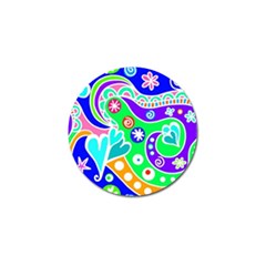 Crazy Pop Art - Doodle Lover   Golf Ball Marker by ConteMonfrey