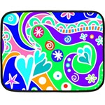 Crazy Pop Art - Doodle Lover   Fleece Blanket (Mini) 35 x27  Blanket