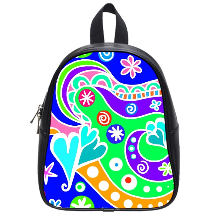 Crazy Pop Art - Doodle Lover   School Bag (Small)