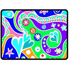 Crazy Pop Art - Doodle Lover   Fleece Blanket (large) by ConteMonfrey