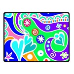 Crazy Pop Art - Doodle Lover   Fleece Blanket (Small) 50 x40  Blanket Front