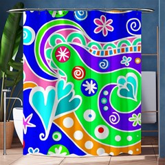 Crazy Pop Art - Doodle Lover   Shower Curtain 60  X 72  (medium)  by ConteMonfrey