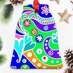 Crazy Pop Art - Doodle Lover   Ornament (bell) by ConteMonfrey